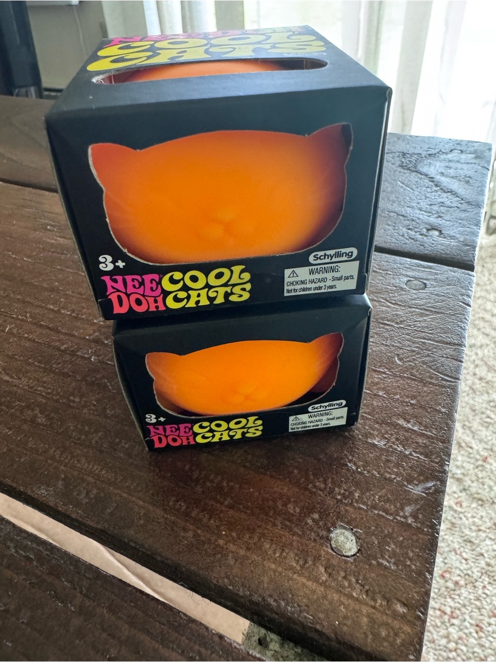 NeeDoh Cool Cats Orange Squeeze Toy (Set of 2)
